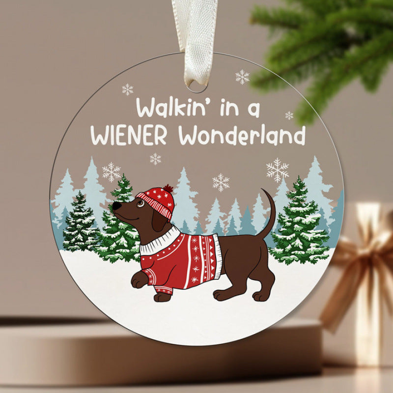 Acrylic Christmas Tree Pendant Ornaments – 34 Festive Holiday Designs