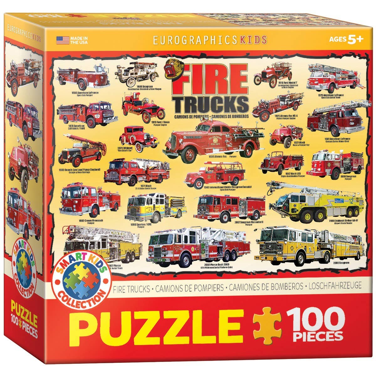 Eurographics Fire Trucks 100-Piece Puzzle - Ages 5+