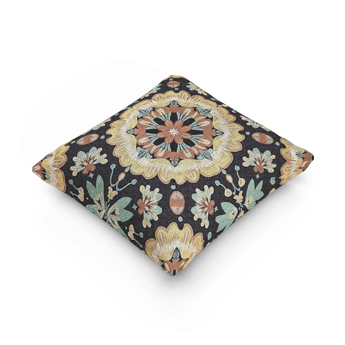 Boho Mandala Woven Pillow | Kilim Mosaic Pillow Cover