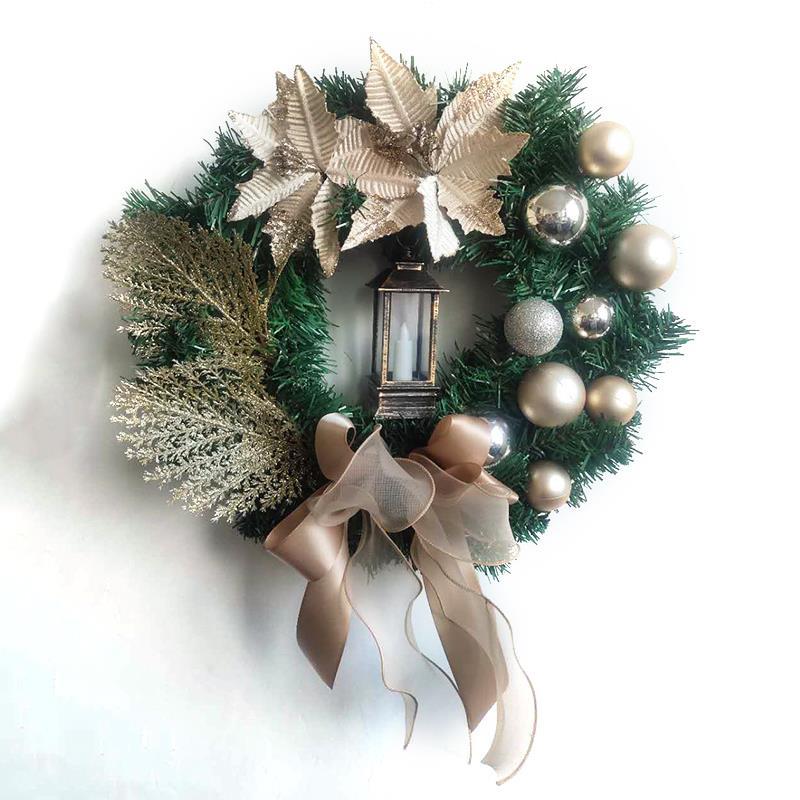 Christmas Buffalo Plaid Wreath Door Decoration