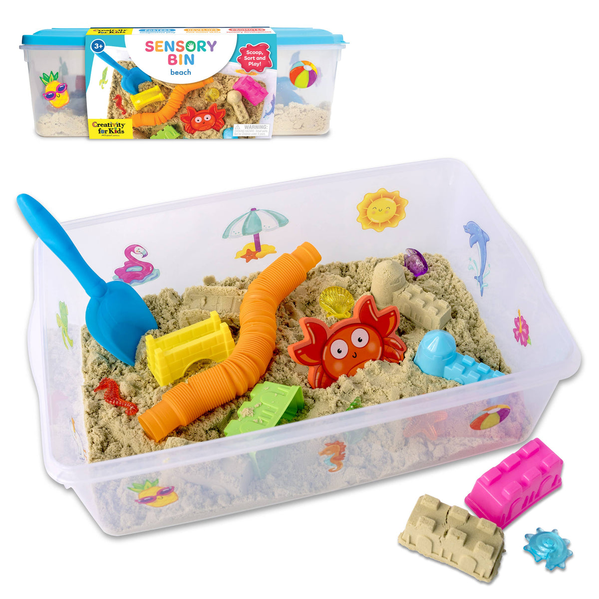 Faber-Castell / Creativity for Kids - Sensory Bin Beach Activity Bin - Ages 3+