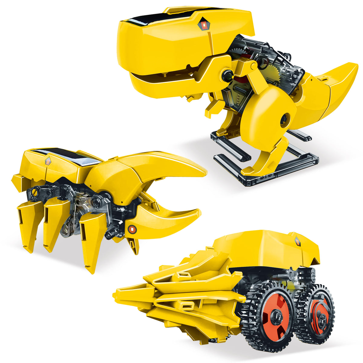 PicassoTiles - PicassoTiles 3-in-1 Solar Powered Dinosaur Robot Kit - Ages 5+