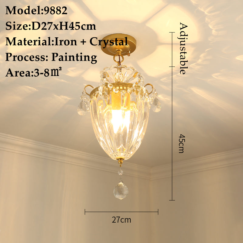 American Single-Head Crystal Chandelier