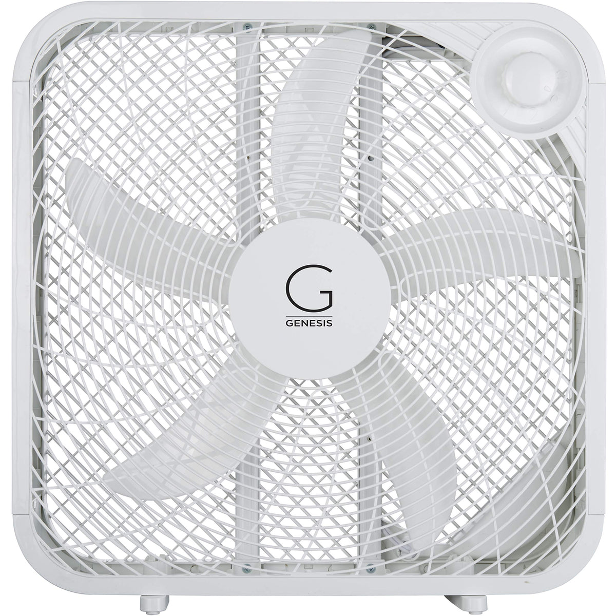 Genesis 20" Box Fan, 3 Settings, Max Cooling Technology, Carry Handle, White (G20BOX-WHT) 🍁 All In One Marketplace Canada