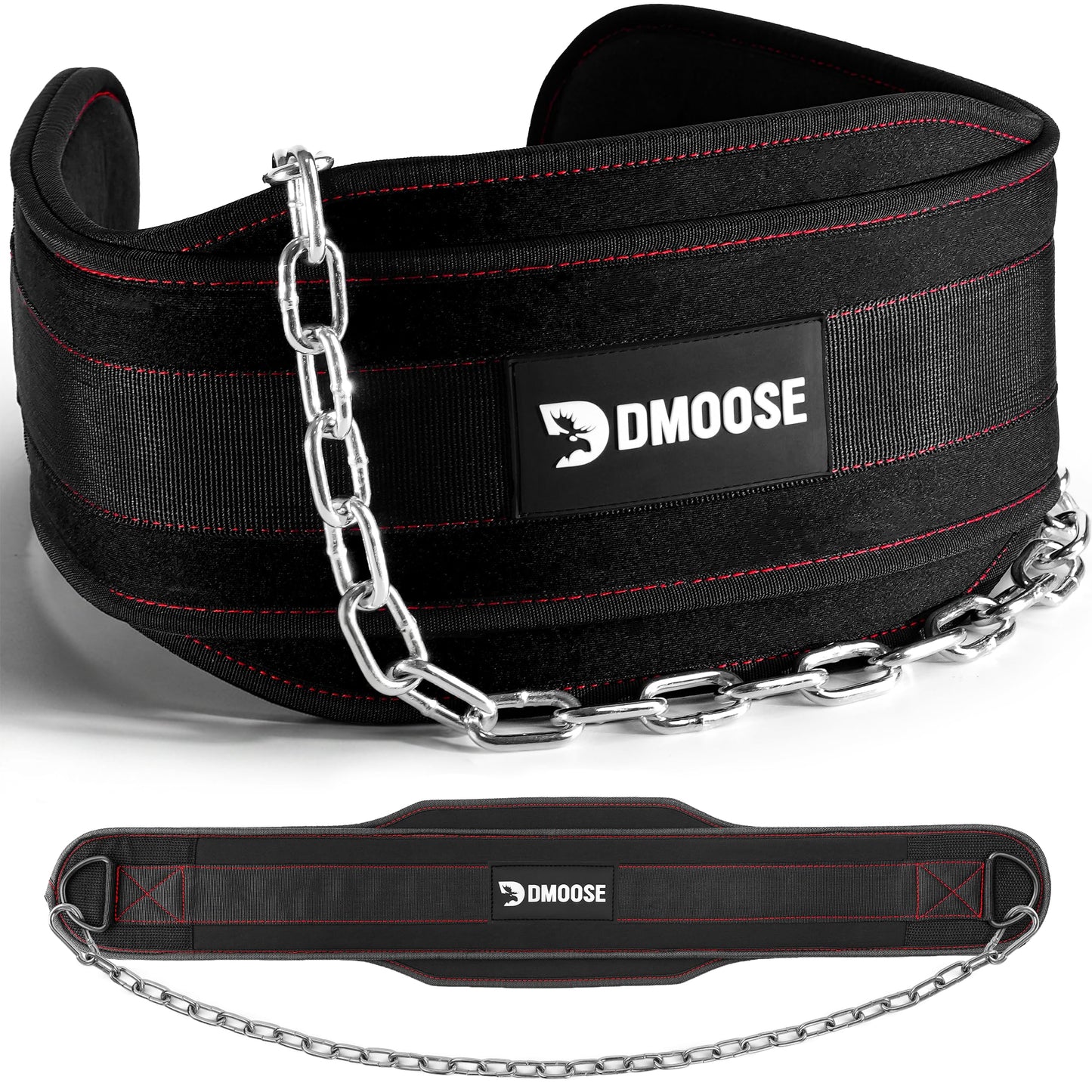 DMoose Dip Belt for Weightlifting, Weight Belt with Chain for Pullup, Gym Lifting Belt for Powerlifting, Squat, Bodybuilding, Heavy Duty Steel, Workout Belt with Comfortable Neoprene Support 🍁 All In One Marketplace Canada
