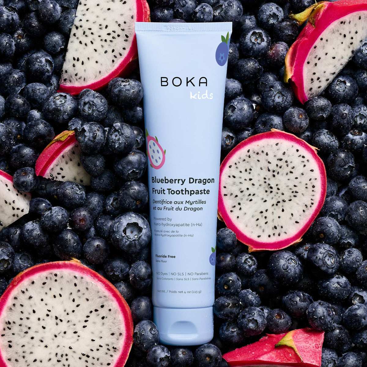 Boka Fluoride Free Toothpaste Nano Hydroxyapatite Toothpaste - Blueberry Dragon Fruit Flavor, 4 oz 1Pk US Manufactured 🍁 All In One Marketplace Canada