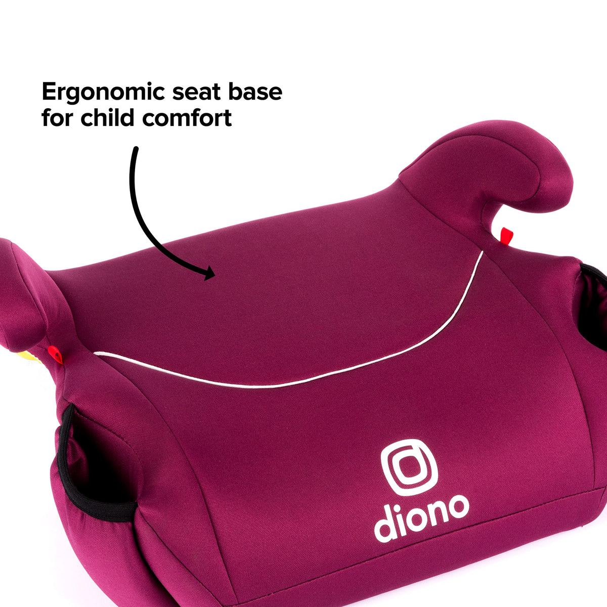 Diono Solana 2022, No Latch, Single Backless Booster Car Seat, Lightweight, Machine Washable Covers, Cup Holders, Pink 🍁 All In One Marketplace Canada
