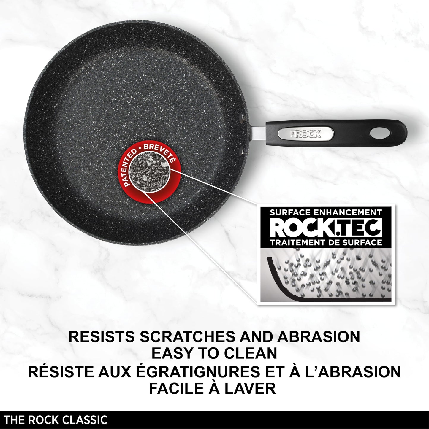 Starfrit The Rock 20cm (8") Non-Stick Fry Pan - Durable Forged Aluminum - Oven Safe - PFOA Free - Easy to Clean - Black 🍁 All In One Marketplace Canada