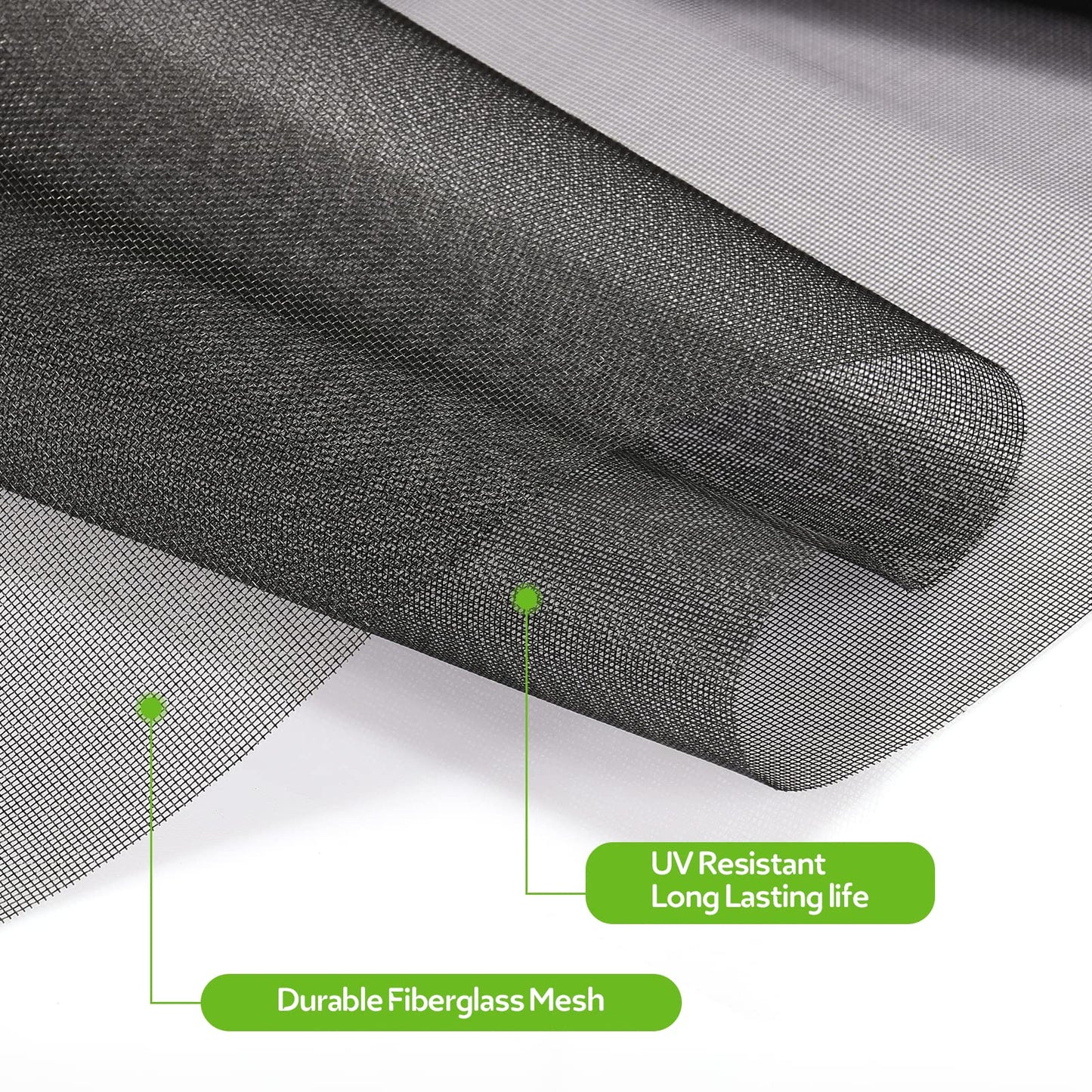 Window Screens Replacement Repair Kit, 39" x 78" Screen Door Mesh Replacement Kit, Durable Fiberglass Mesh Screen with Tools for Windows Doors Patio and Porch Screens, Black 🍁 All In One Marketplace Canada