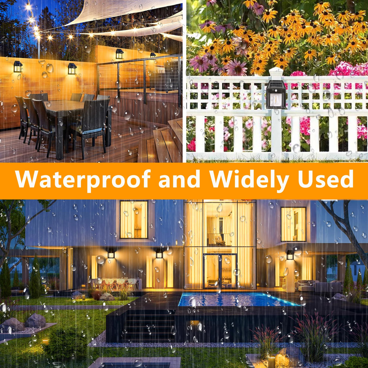 Joomer Solar Wall Lights Outdoor 4PACK, Dusk to Dawn Porch Lights Fixture, Waterproof Exterior Lighting with Clear Panel for Entryway Front Door, Solar Wall Lantern with 3 Modes & Motion Sensor 🍁 All In One Marketplace Canada