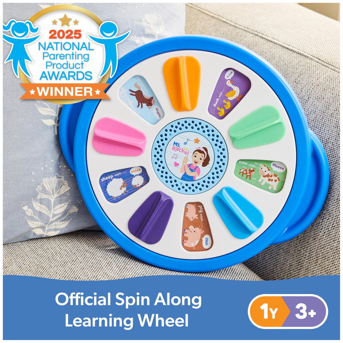Ms. Rachel Official Spin Along Learning Wheel with 3 Learning Play Modes, Educational Toys & Toddler Toys for Girls & Boys Ages 1-3+ 🍁 All In One Marketplace Canada