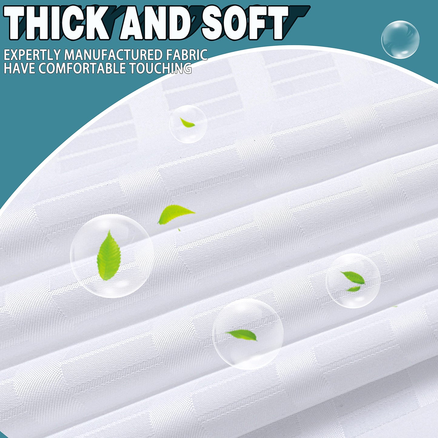 Conbo Mio Hotel Style Fabric Shower Curtain with Snap in Liner for Bathroom Machine Washable Waterproof Repellent Shower Curtain (Check-White, 71" W x 74" H) 🍁 All In One Marketplace Canada