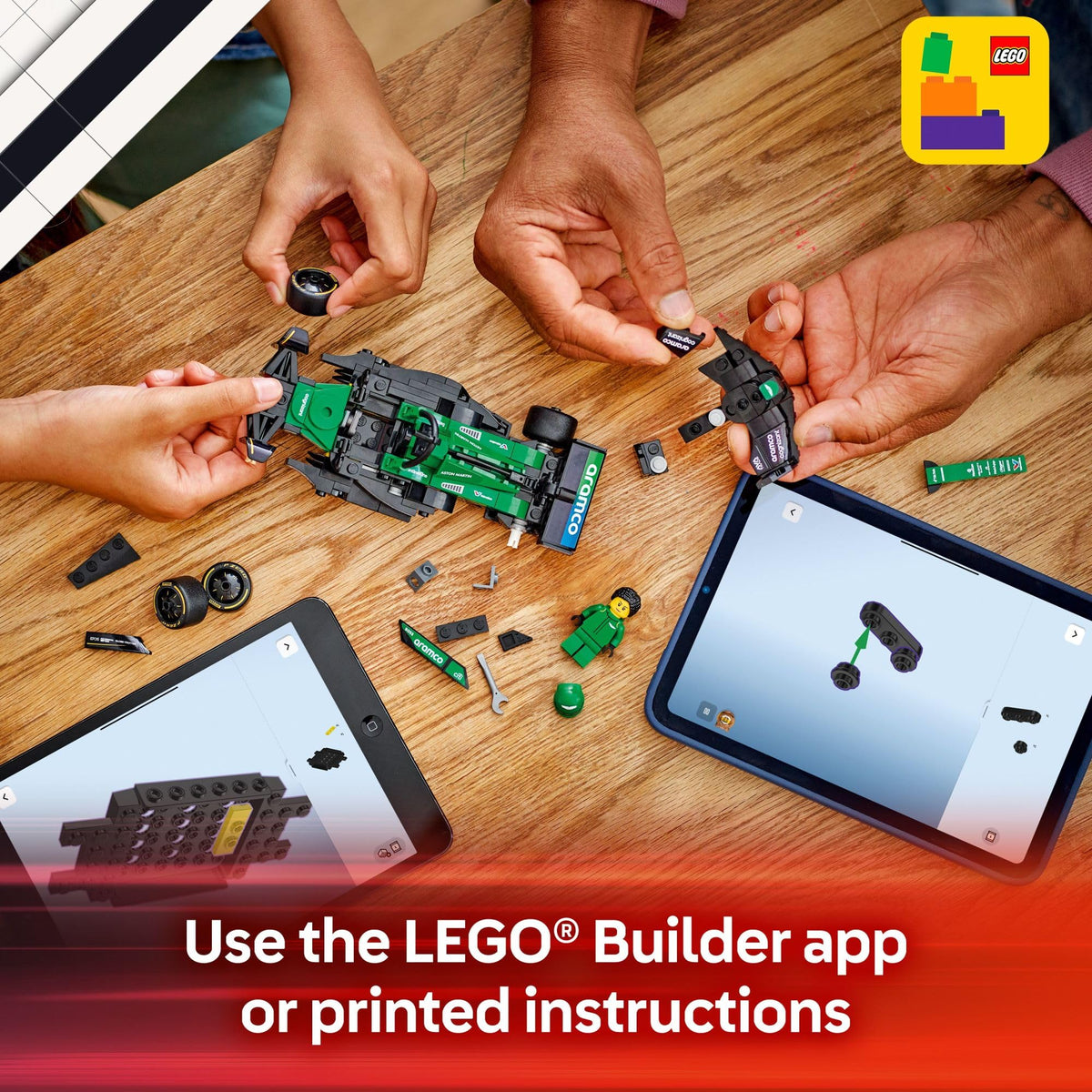 EGO Speed Champions Aston Martin Aramco F1 AMR24 Race Car Toy - Building Set for Kids, Boys & Girls, Ages 10+ - Toy Car for F1 Fans - Gift Idea for Birthday - 77245 🍁 All In One Marketplace Canada