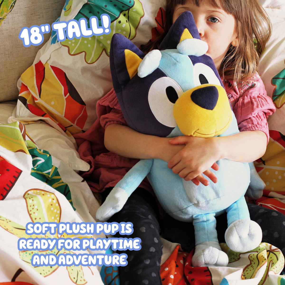 Bluey 18" Stuffed Animal - Playtime & Naptime Companion | Jumbo Size, Soft Deluxe Materials - Huggable Cuddles Best Friend 13010 🍁 All In One Marketplace Canada
