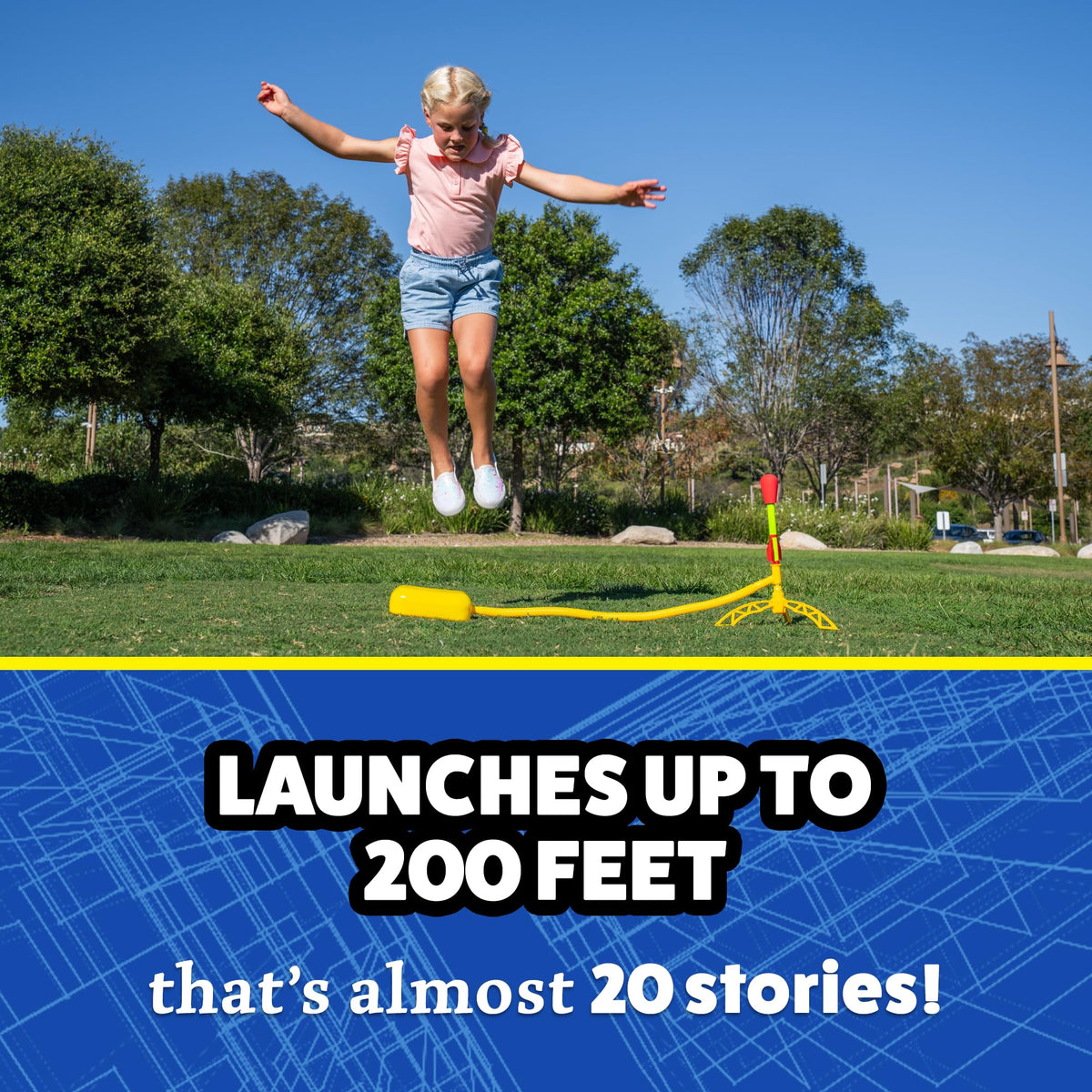 The Original Stomp Rocket® Ultra Rocket, 4 Rockets - Outdoor Rocket Toy Gift for Boys and Girls Ages 5 Years and Up - Comes with Toy Rocket Launcher 🍁 All In One Marketplace Canada
