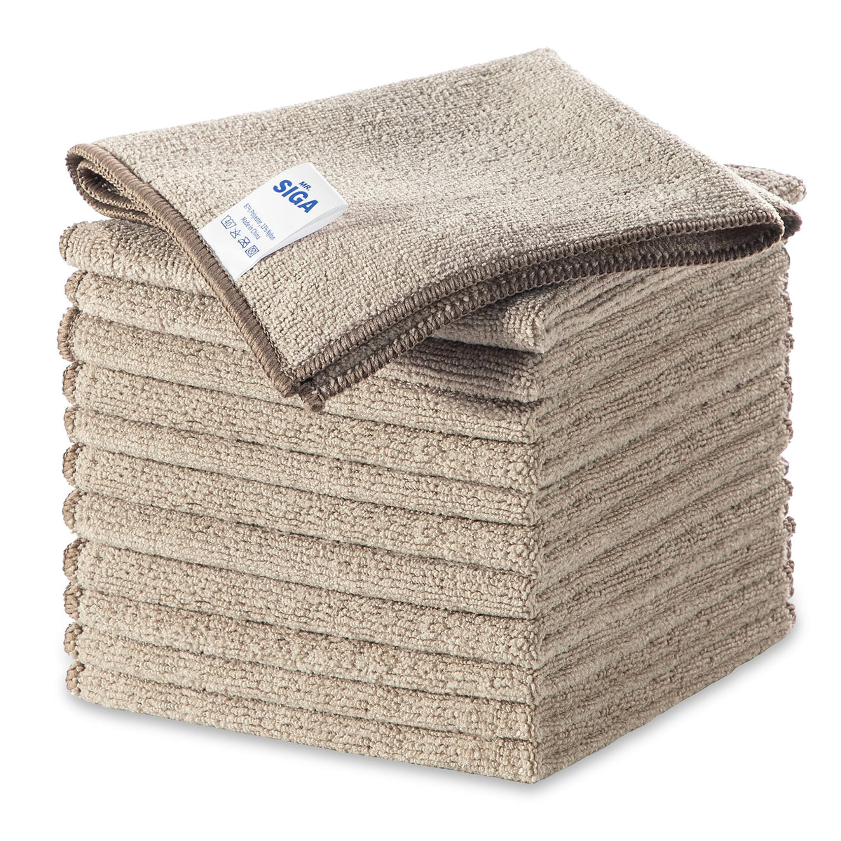 MR.SIGA Microfiber Cleaning Cloths, All-Purpose Surface Microfiber Towels, Streak Free Cleaning Rags, Pack of 12, Coffee, Size 32 x 32 cm(12.6 x 12.6 inch) 🍁 All In One Marketplace Canada