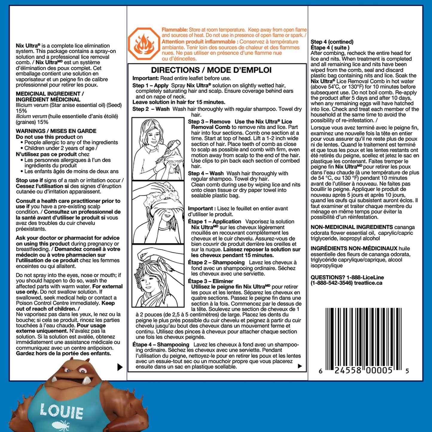 Nix Ultra, Kills Lice, Pesticide Free (With Lice Comb) - 1pk (59mL) - Effective Head Lice Treatment 🍁 All In One Marketplace Canada