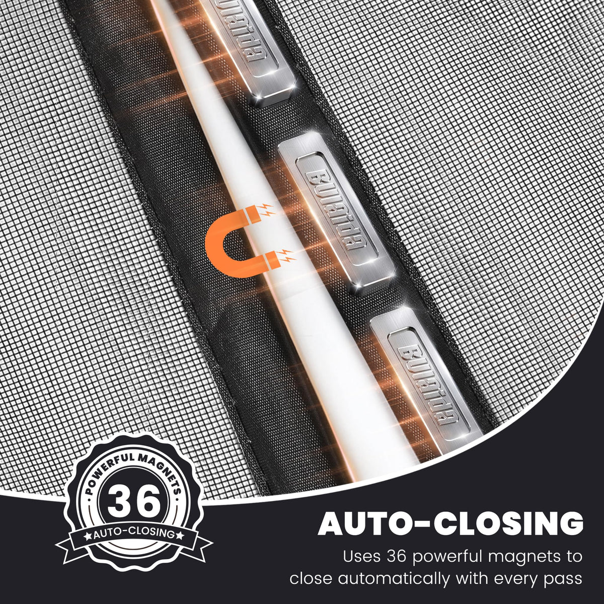 Magnetic Screen Door 36"W x 82"H, Fits Door Size to 34"W x 80"H, Heavy Duty Fiberglass Moustiquaire Magnétique, Screen Mesh with Automatic Block Closure, Walk Through Easily for Kids Pets 🍁 All In One Marketplace Canada