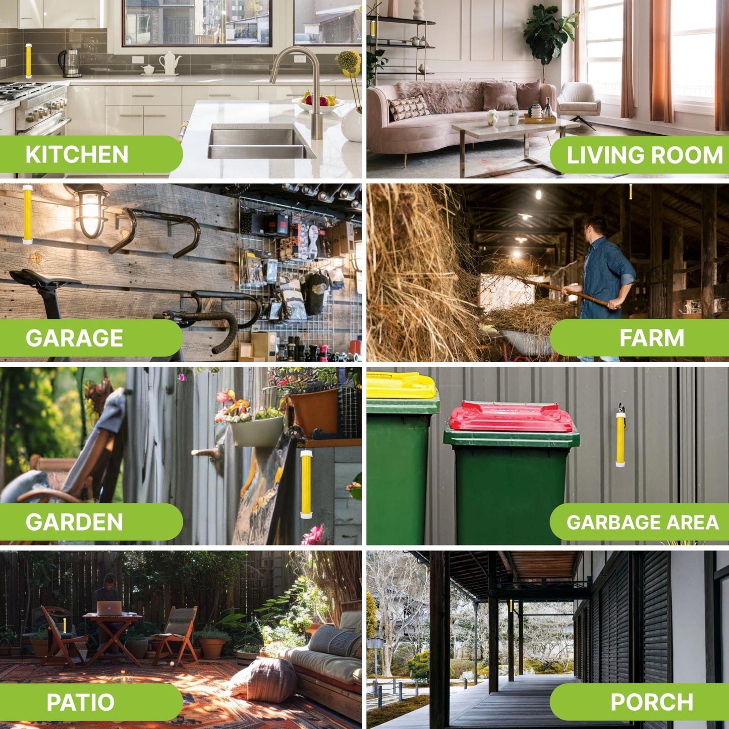 Trappify Hanging Fly Traps Outdoor: Fruit Fly Traps for Indoors | Fly Catcher, Gnat, Mosquito, & Flying Insect Catchers for Inside Home - Disposable Sticky Fly Trap for Indoor House Pest Control (2) 🍁 All In One Marketplace Canada