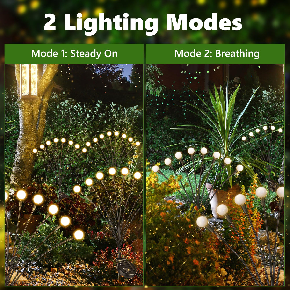 iBaycon 8 Pack Solar Firefly Lights Garden Pathway Outdoor Decor Warm White 🍁 All In One Marketplace Canada