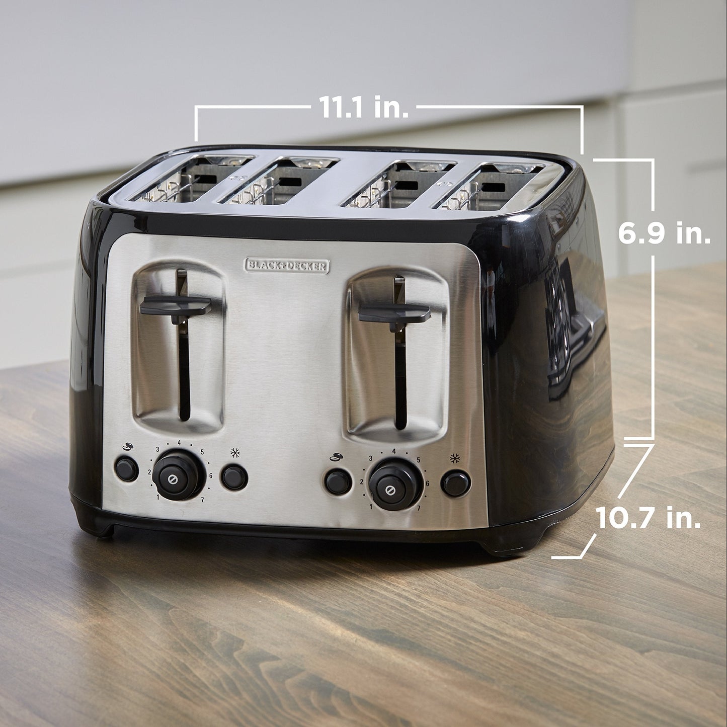 BLACK+DECKER Toaster, 4 Slice, Extra Wide Slots for Bagels and Artisan Breads, Black, TR1478BD 🍁 All In One Marketplace Canada