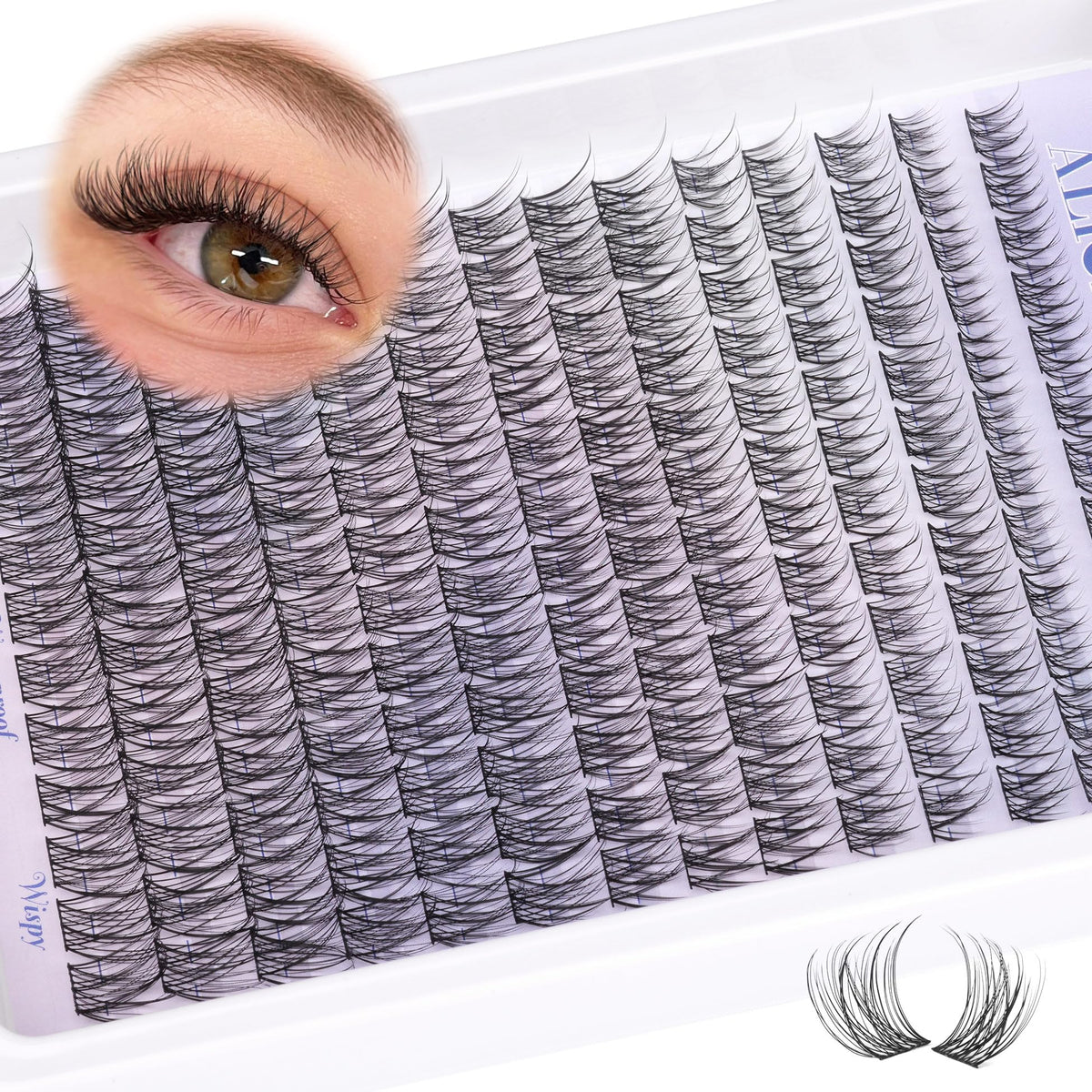 Natural Lash Clusters Wispy Cluster Eyelash Extensions 168pcs Individual Lashes 8-16mm C Curl DIY Lash Extension Natural Look Soft Thin Band Cluster Lashes by ALICE 🍁 All In One Marketplace Canada