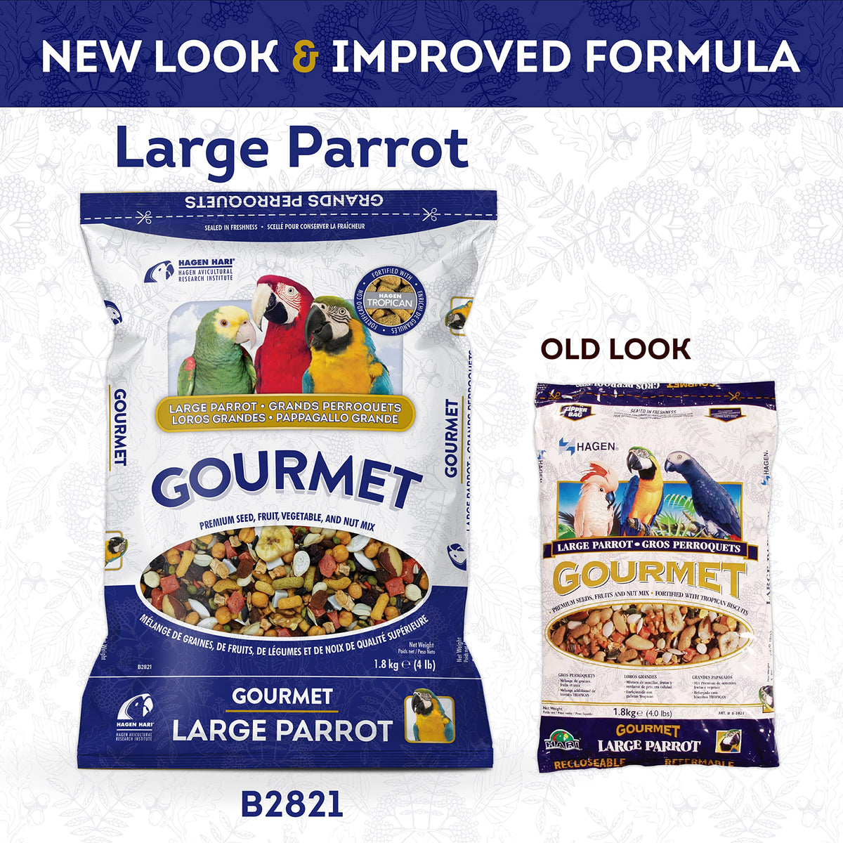 Hagen B2821 Gourmet Parrot Mix, 1.8 Kg, 4-Pound 🍁 All In One Marketplace Canada