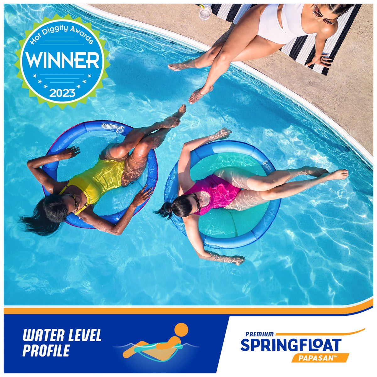 SwimWays Spring Float Premium Papasan Pool Lounger, Inflatable Pool Floats Adult with Fast Inflation for Ages 15 & Up 🍁 All In One Marketplace Canada