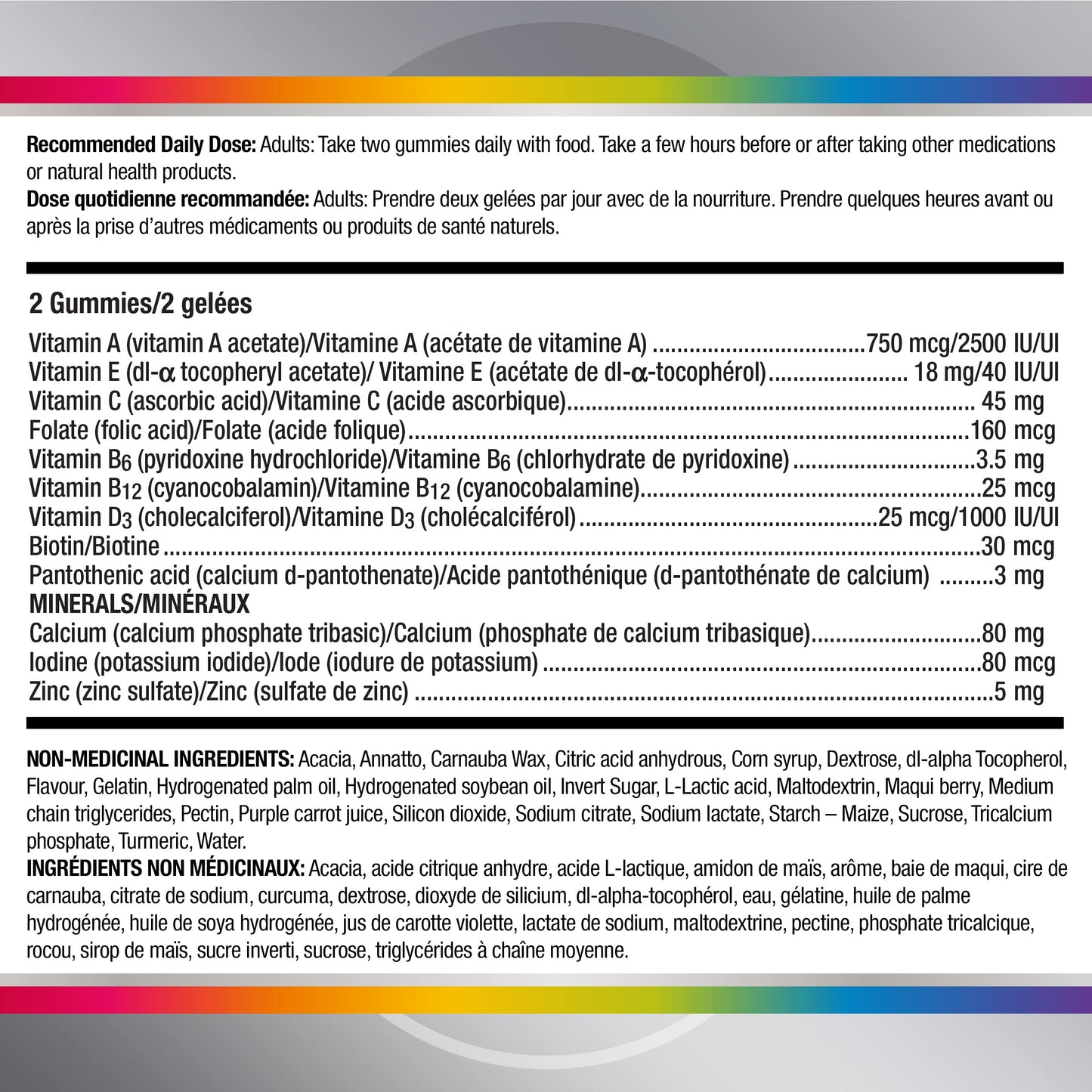 Centrum Men 50 Plus MultiGummies, Multivitamins/Minerals Gummies for Men 50+, Cherry, Berry, and Apple Flavours, 120 Count 🍁 All In One Marketplace Canada