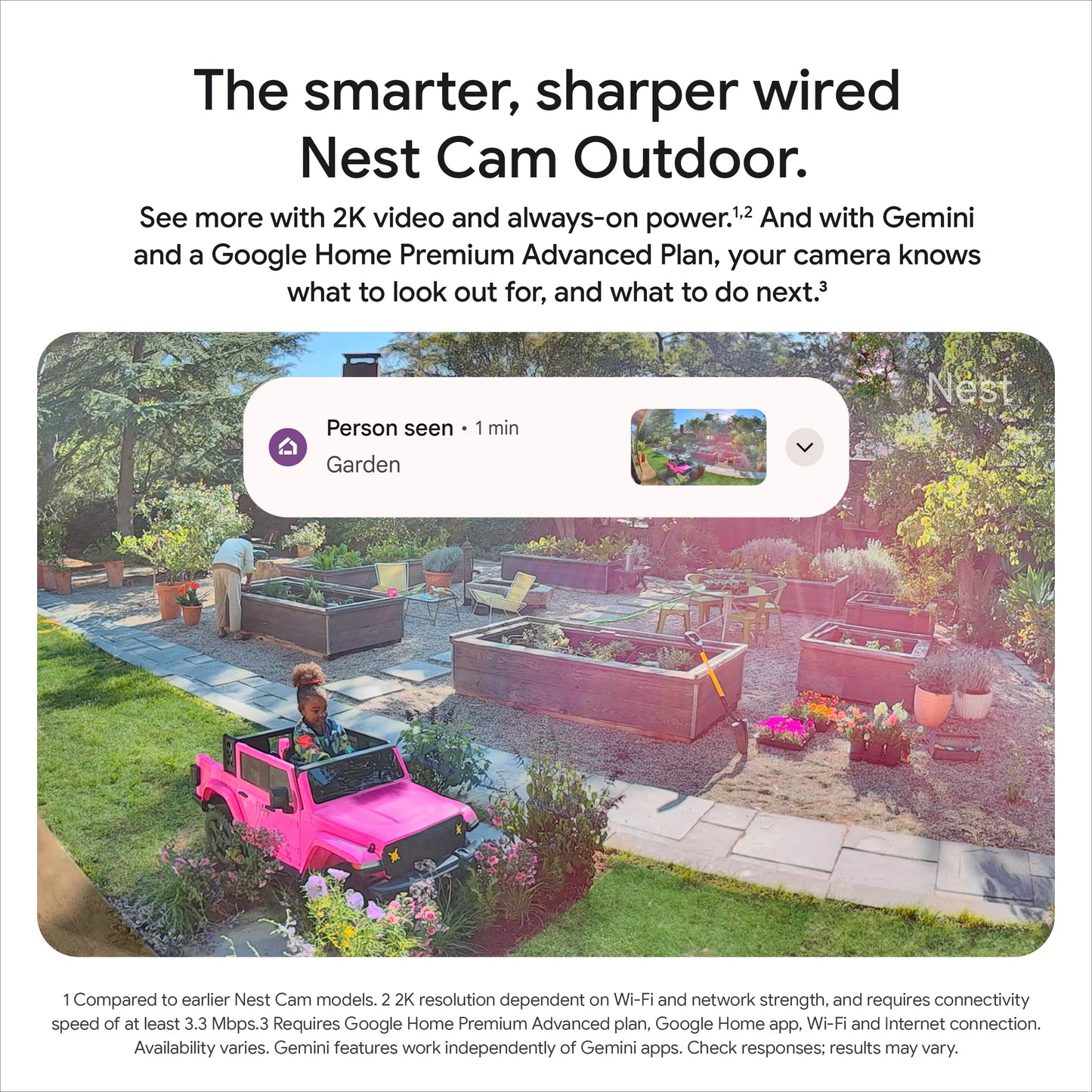 Google Nest Cam Outdoor (Wired, 2nd gen) - 2K Video and Gemini - 1-Pack 🍁 All In One Marketplace Canada