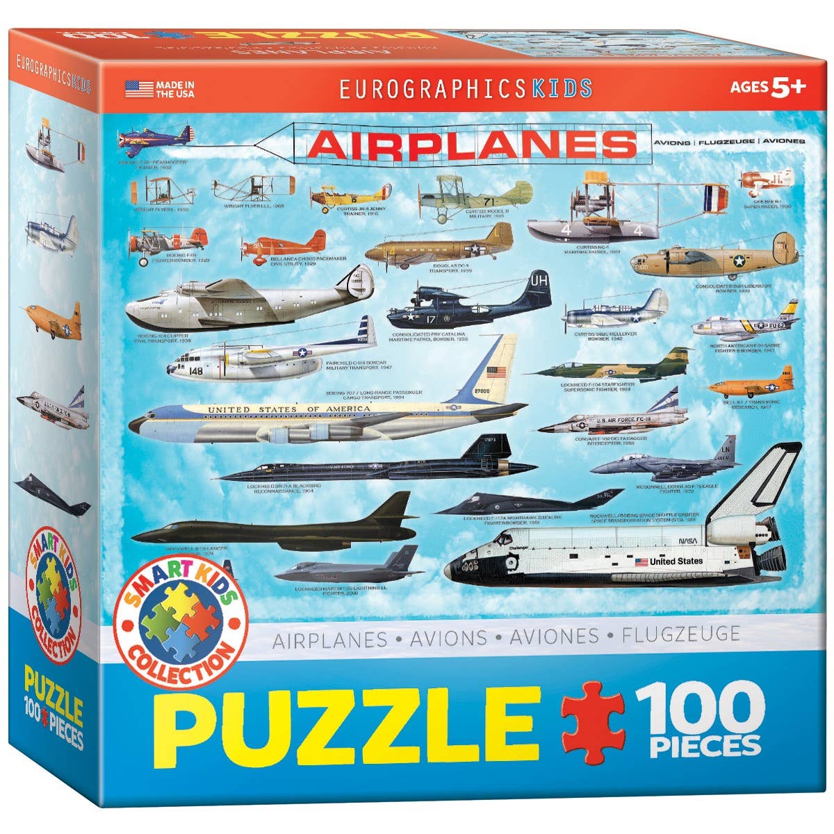 Eurographics Airplanes 100-Piece Puzzle - Ages 5+