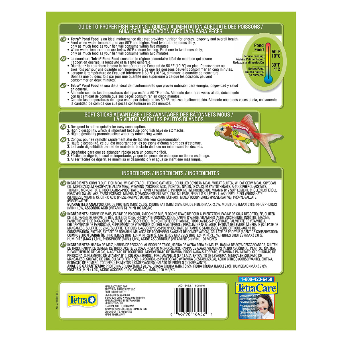 Tetra Pond Food 1.25lb Bag (Trilingual) 🍁 All In One Marketplace Canada