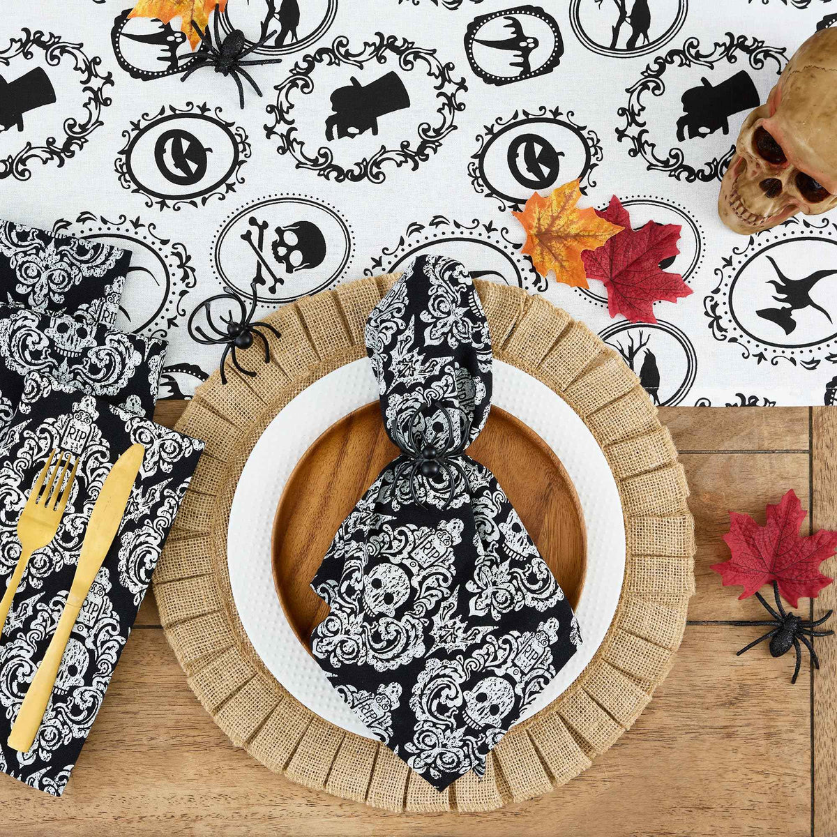 DII Napkin Rings for Halloween, Parties, Everyday, Set of 6, Spider