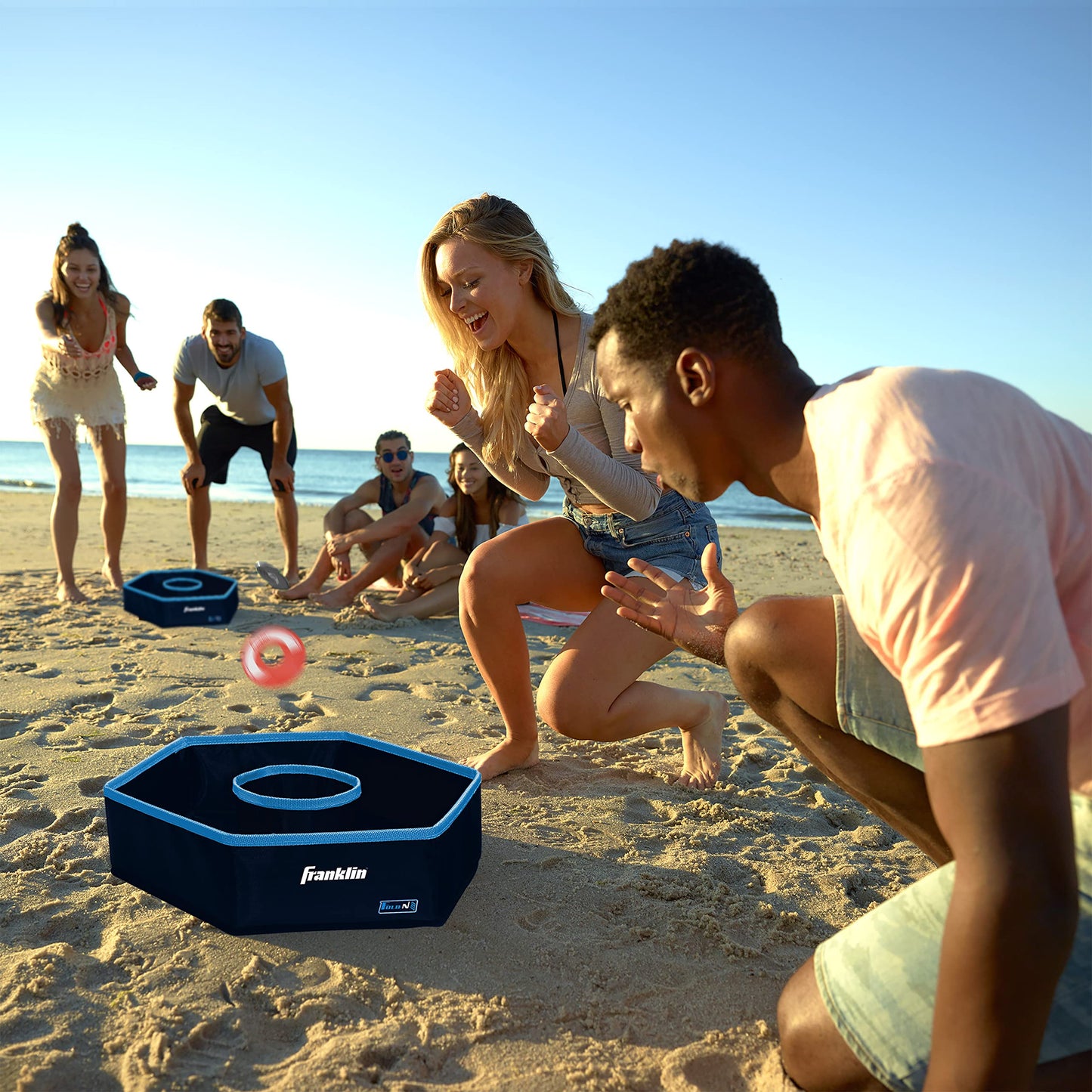 Franklin Sports Washer Toss - 6 Washers and 2 Collapsible Targets - Beach or Camping Outdoor Lawn Game - Official Size Washer Set 🍁 All In One Marketplace Canada