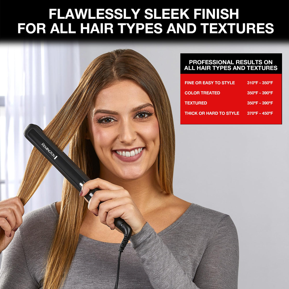 Remington 1" Anti-Static Flat Iron with Floating Ceramic Plates and Digital Controls, Hair Straightener, Purple, S5500 🍁 All In One Marketplace Canada