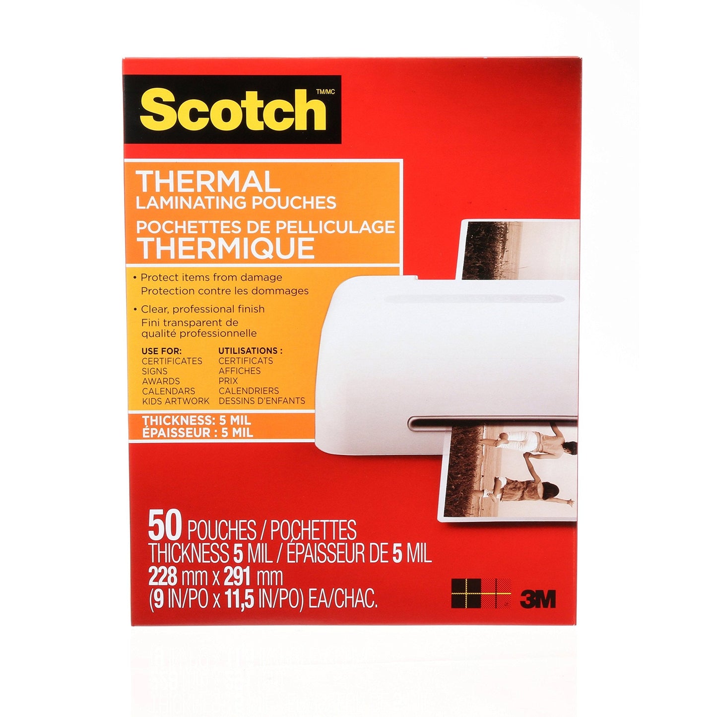 Scotch Thermal Laminating Pouches, 8.97 in x 11.45 in Laminating Sheets, 5-Mil Thick, 50 Pouches 🍁 All In One Marketplace Canada