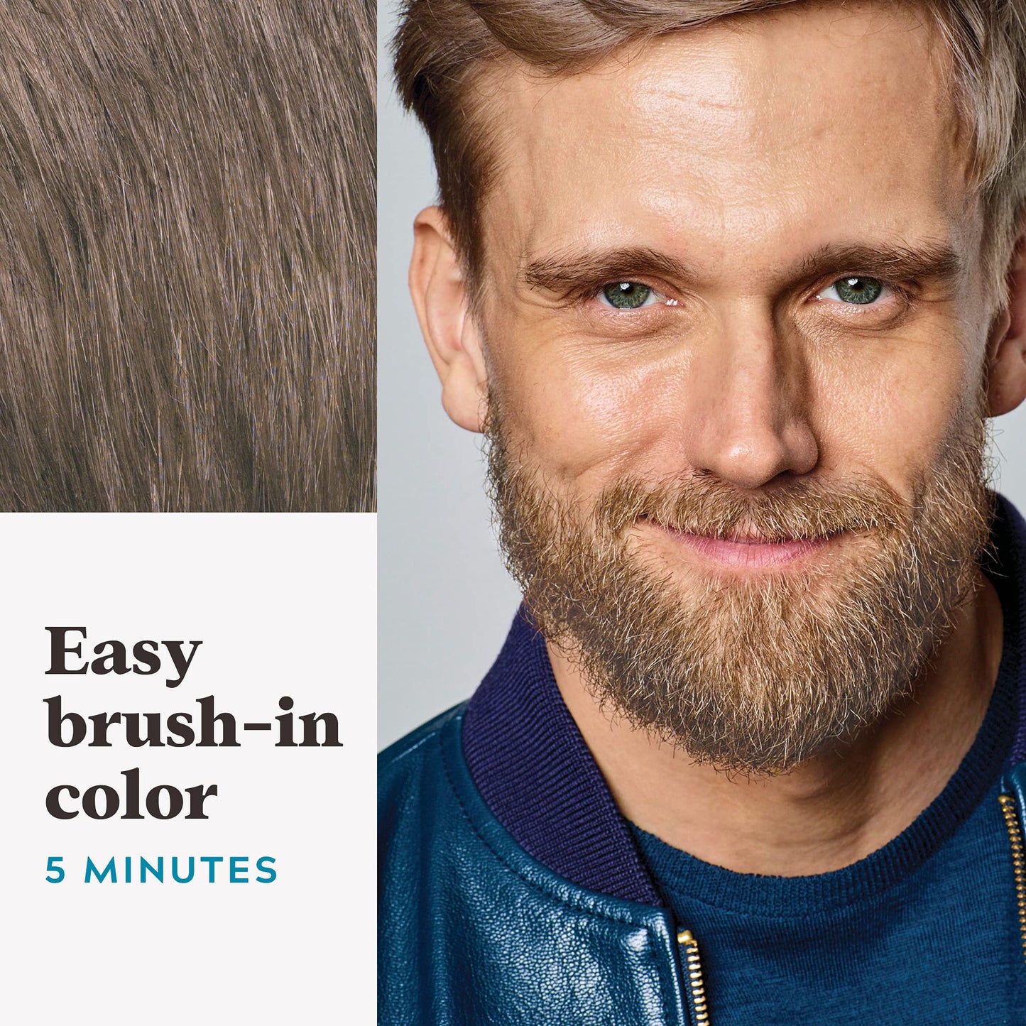Just For Men Mustache & Beard, Beard Dye for Men with Brush Included for Easy Application, With Biotin Aloe and Coconut Oil for Healthy Facial Hair, Light Brown, M-25 (3 Count) 🍁 All In One Marketplace Canada
