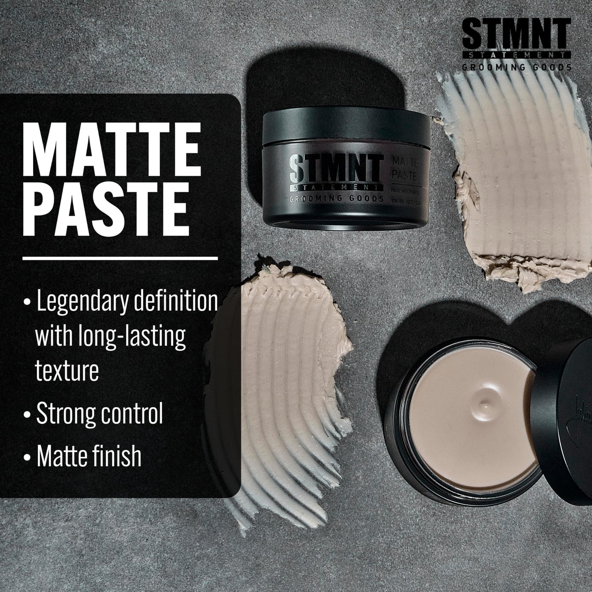 STMNT Grooming Goods Matte Paste, 3.38 oz | Strong Control | Non-Greasy Formula, 100 ml (Pack of 1) 🍁 All In One Marketplace Canada