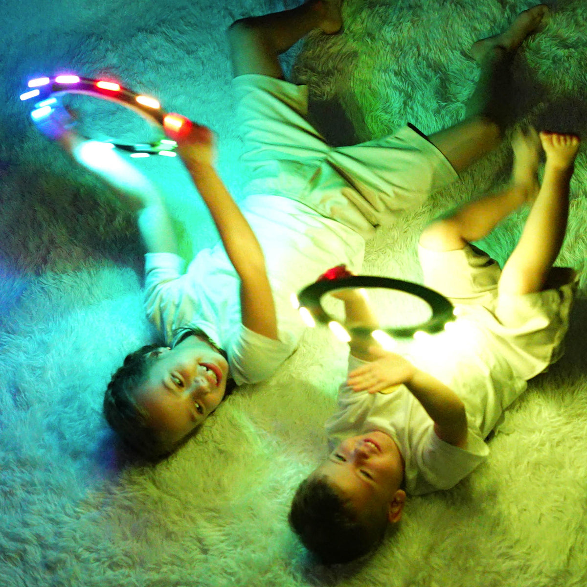 TOSY Flying Ring - 12 Monocolor LEDs, Super Bright, Lost Mode, Auto Light Up, Birthday Gift for Kid/Teen/Boy/Girl, Safe, Waterproof, Pool/Beach/Camping Toy (Blue) 🍁 All In One Marketplace Canada