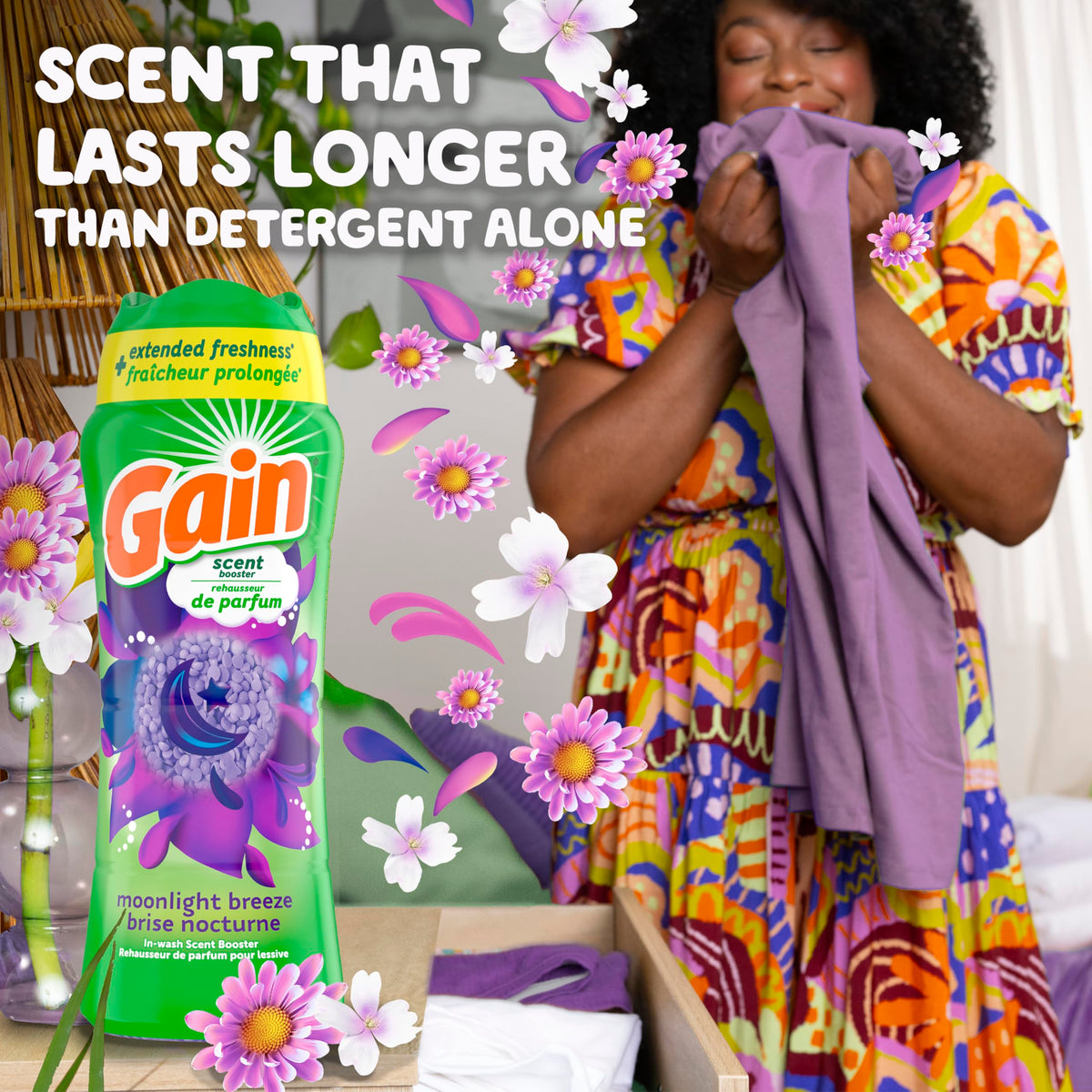 Gain Fireworks In-Wash Laundry Scent Booster Beads, Moonlight Breeze, 680 Grams 🍁 All In One Marketplace Canada