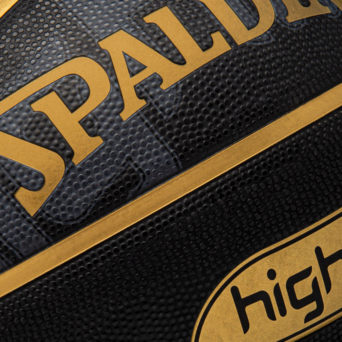 Spalding Highlight Black/Gold Rubber Outdoor Basketball, Size 7 (29.5") 🍁 All In One Marketplace Canada