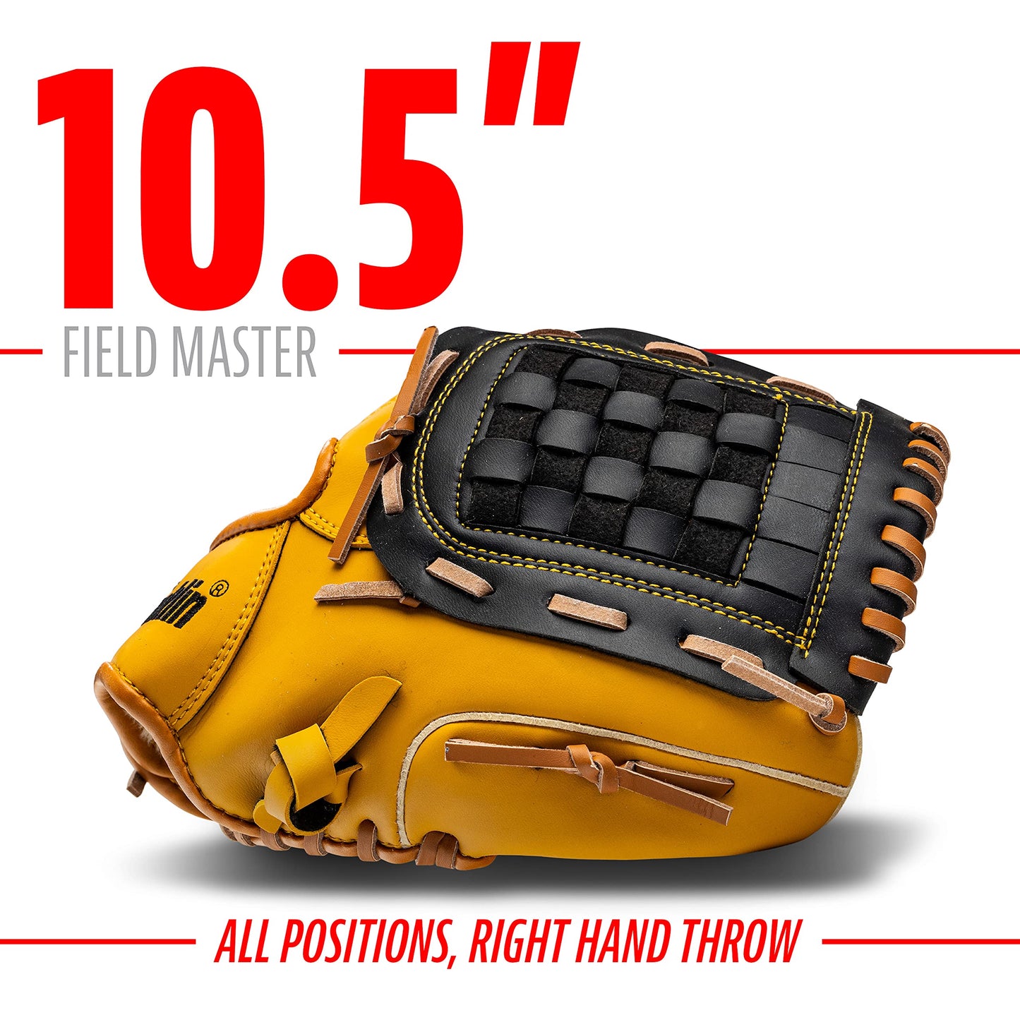 Franklin Sports Baseball and Softball Glove - Fieldmaster Adult + Youth Baseball Gloves - Mens + Womens Infield + Outfield Mitt - Right Hand Throw - 10.5" 🍁 All In One Marketplace Canada