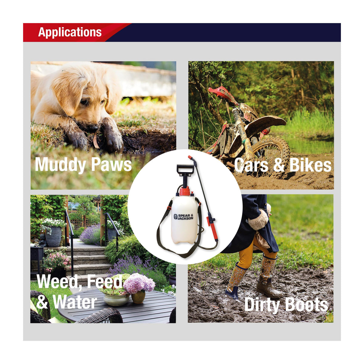 Spear & Jackson Pump Action Pressure Sprayer, 5 L 🍁 All In One Marketplace Canada