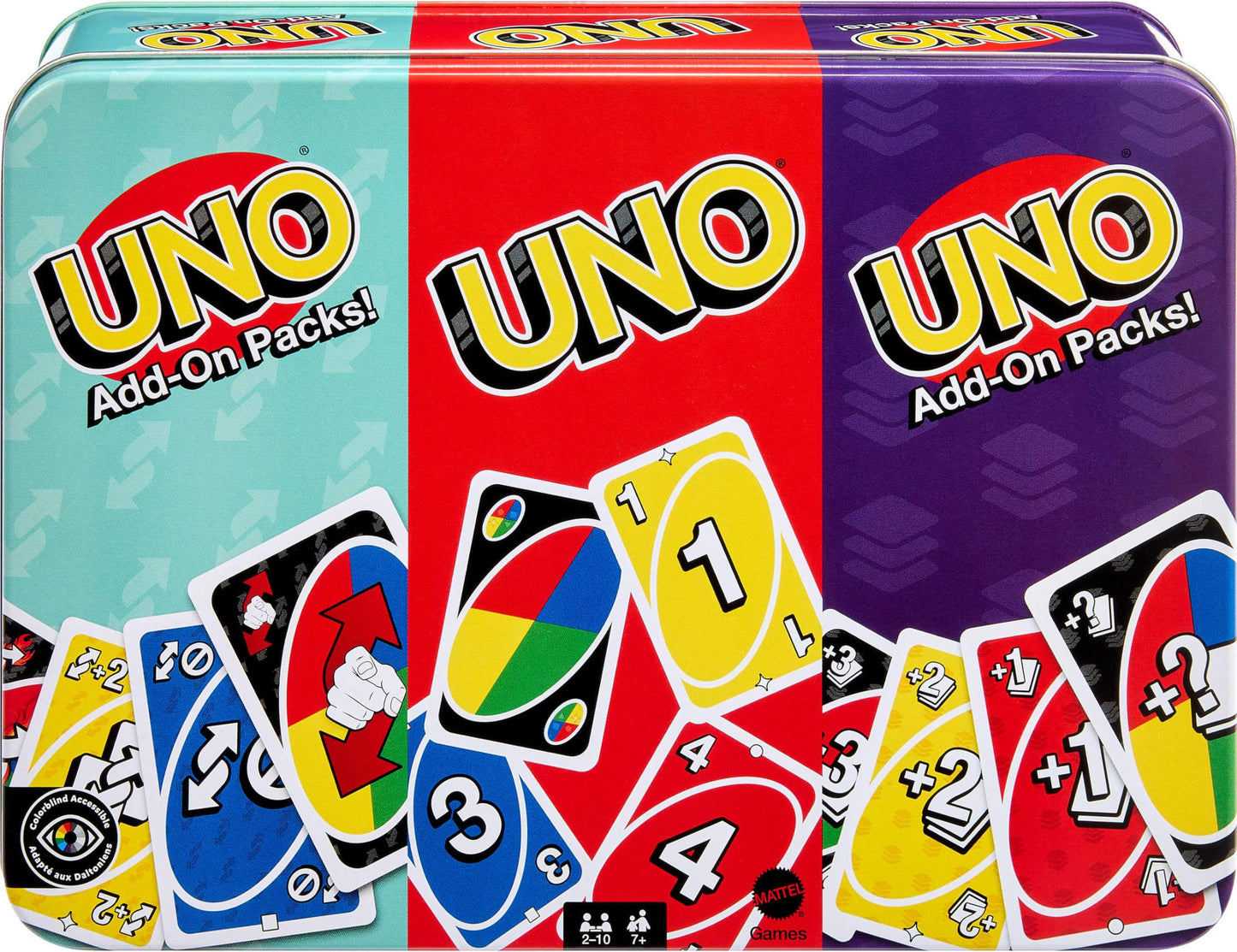 Mattel Games UNO Card Game with 2 Add On Packs with Storage Tin 🍁 All In One Marketplace Canada