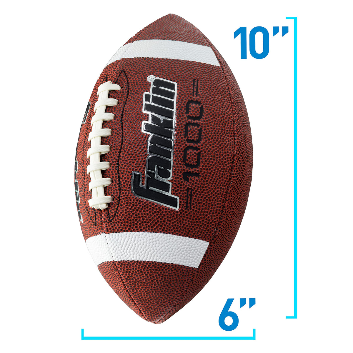 Franklin Sports Official Size Football - All-Weather 1000 Regulation Outdoor Football - Synthetic Leather Adult Size Football - Extra Grip Official Size Football - Brown + White 🍁 All In One Marketplace Canada