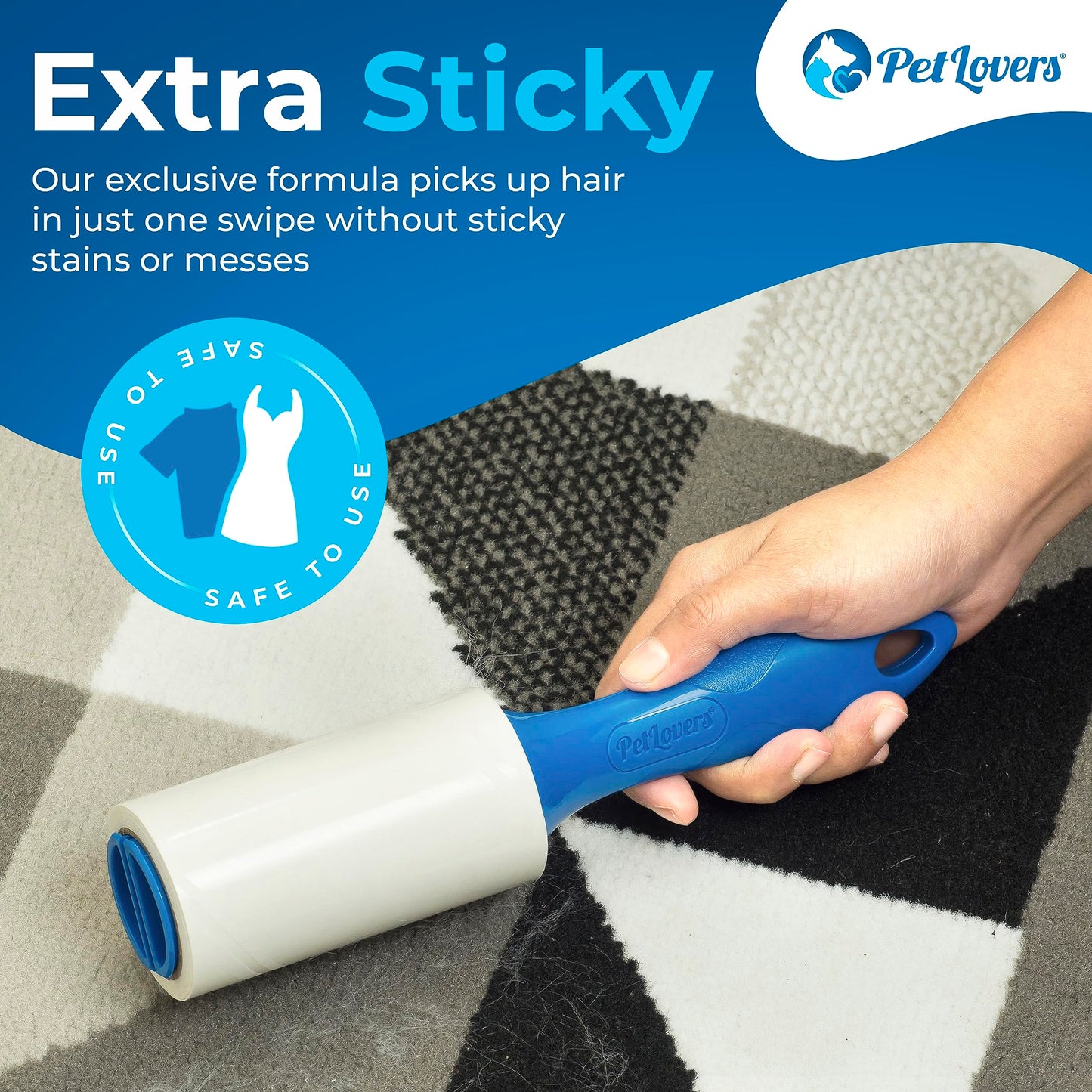 PetLovers Extra Sticky Lint Roller Ultimate Value Set 800 Sheets for Pet Hair Removal, Dog and Cat Lint Remover 8 Pack 🍁 All In One Marketplace Canada