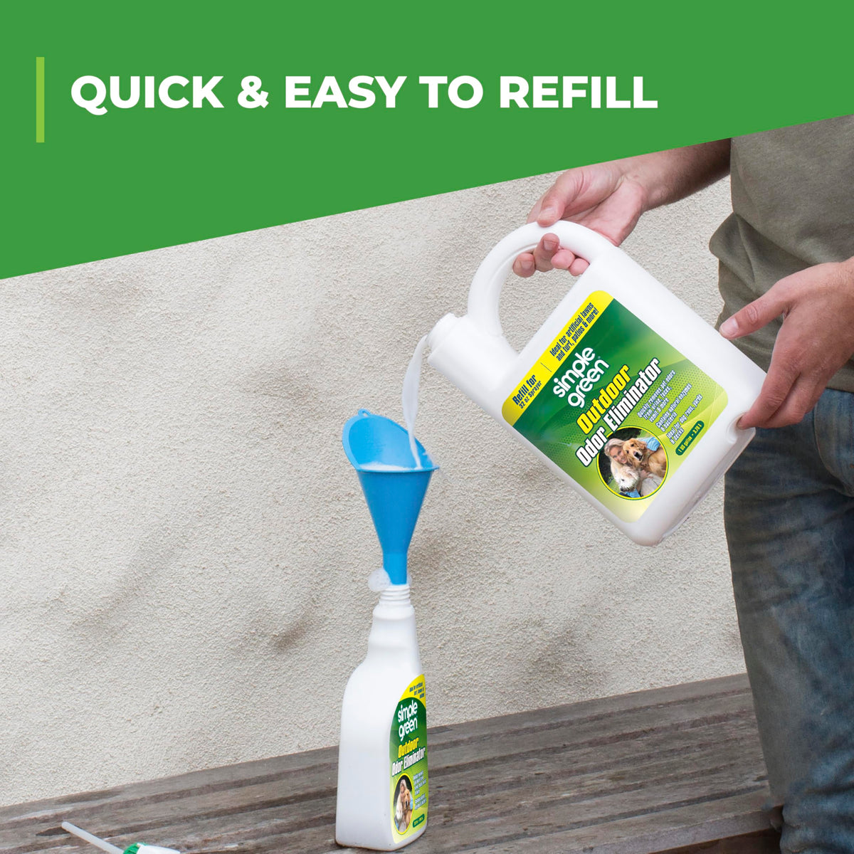Simple Green Outdoor Odor Eliminator for Pets, Dogs, 1 Gallon Refill - Ideal for Artificial Lawns & Patio, Milky White 🍁 All In One Marketplace Canada