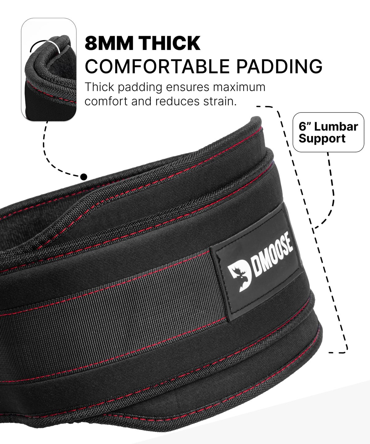 DMoose Dip Belt for Weightlifting, Weight Belt with Chain for Pullup, Gym Lifting Belt for Powerlifting, Squat, Bodybuilding, Heavy Duty Steel, Workout Belt with Comfortable Neoprene Support 🍁 All In One Marketplace Canada