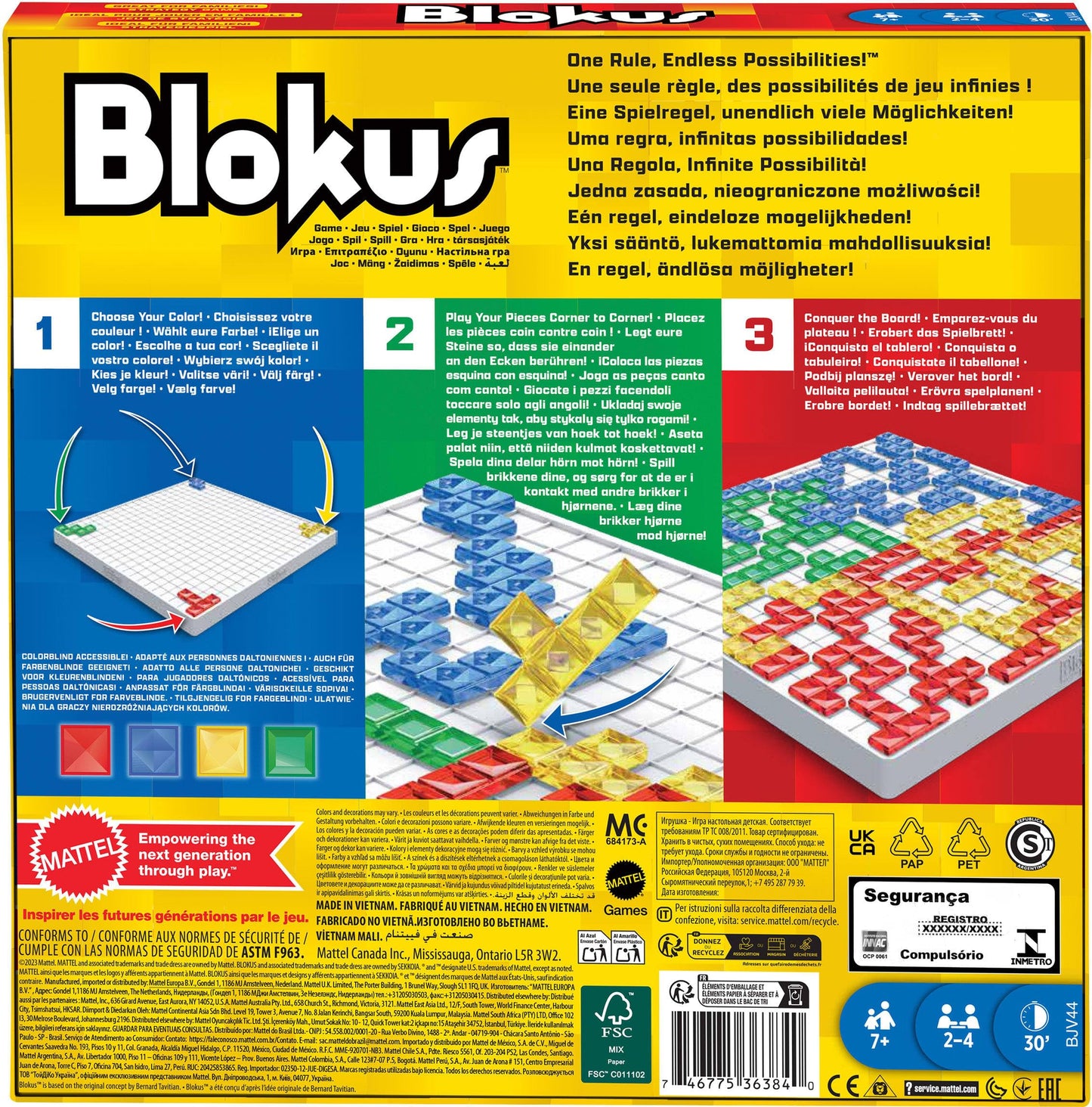 Mattel Games Blokus Strategy Board Game for Kids & Families with Color Blind Accessible Pieces & Just One Rule 🍁 All In One Marketplace Canada