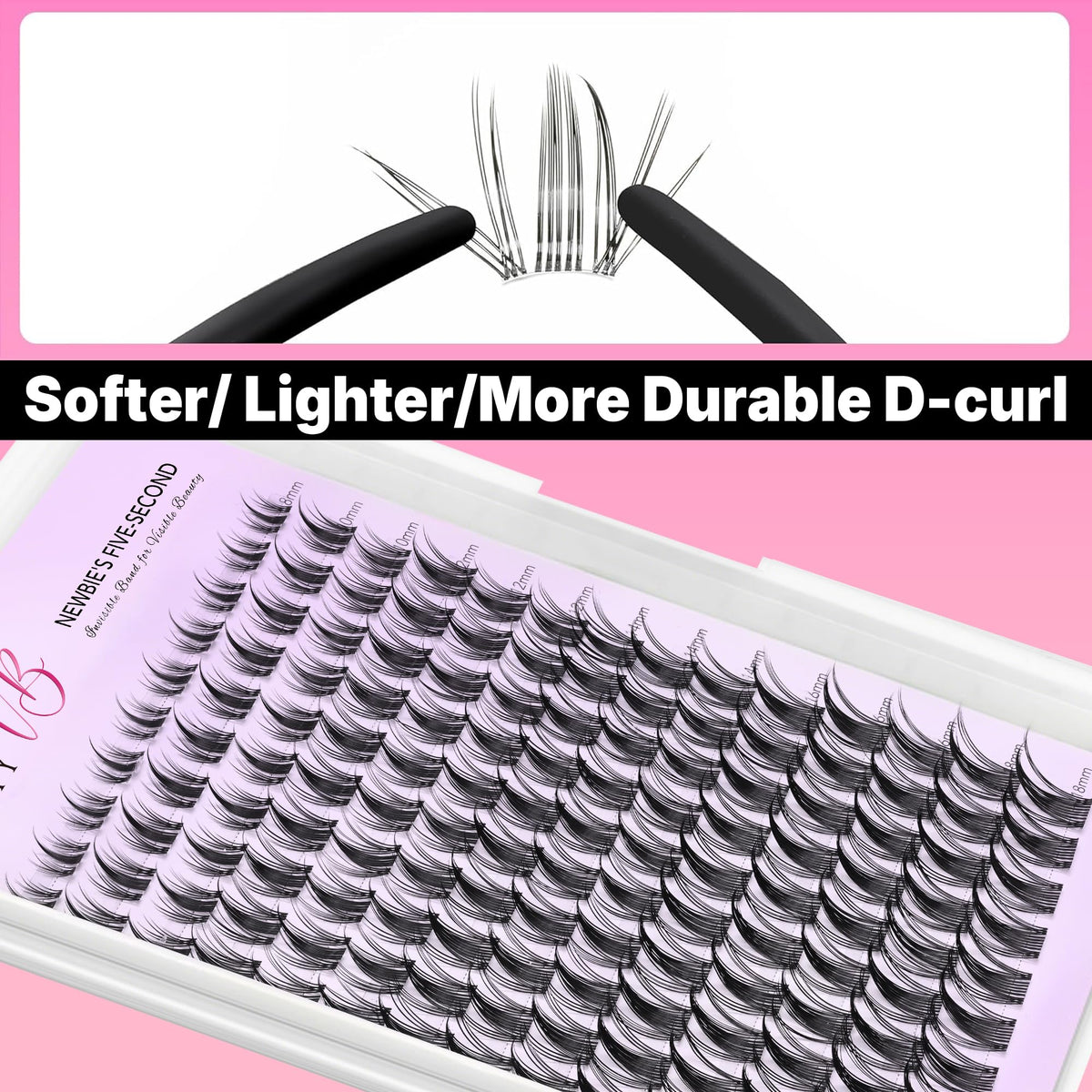 VEYESBEAUTY Lash Clusters Eyelashes Cluster Lashes Extensions Newbie's Five-Second Layered Eyelash Clusters False Eyelashes Wispy Mixed Length Fluffy(Manga, 8-16mm) 🍁 All In One Marketplace Canada